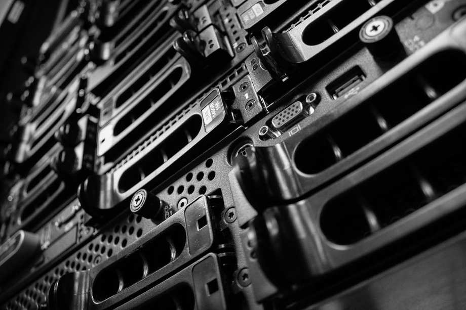 Rack-mounted servers in a business network
